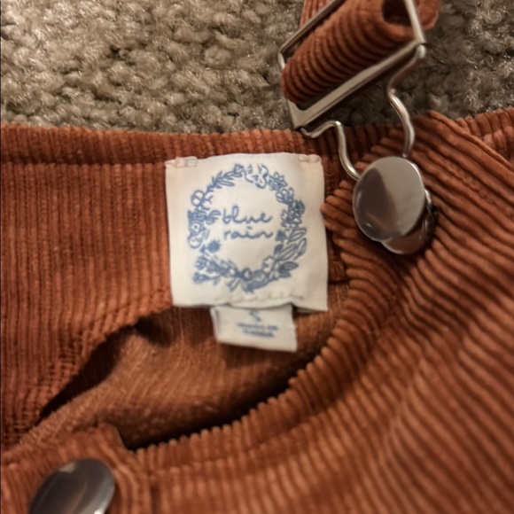 Rust Corduroy Button-Down Pinafore - Picture 2 of 4